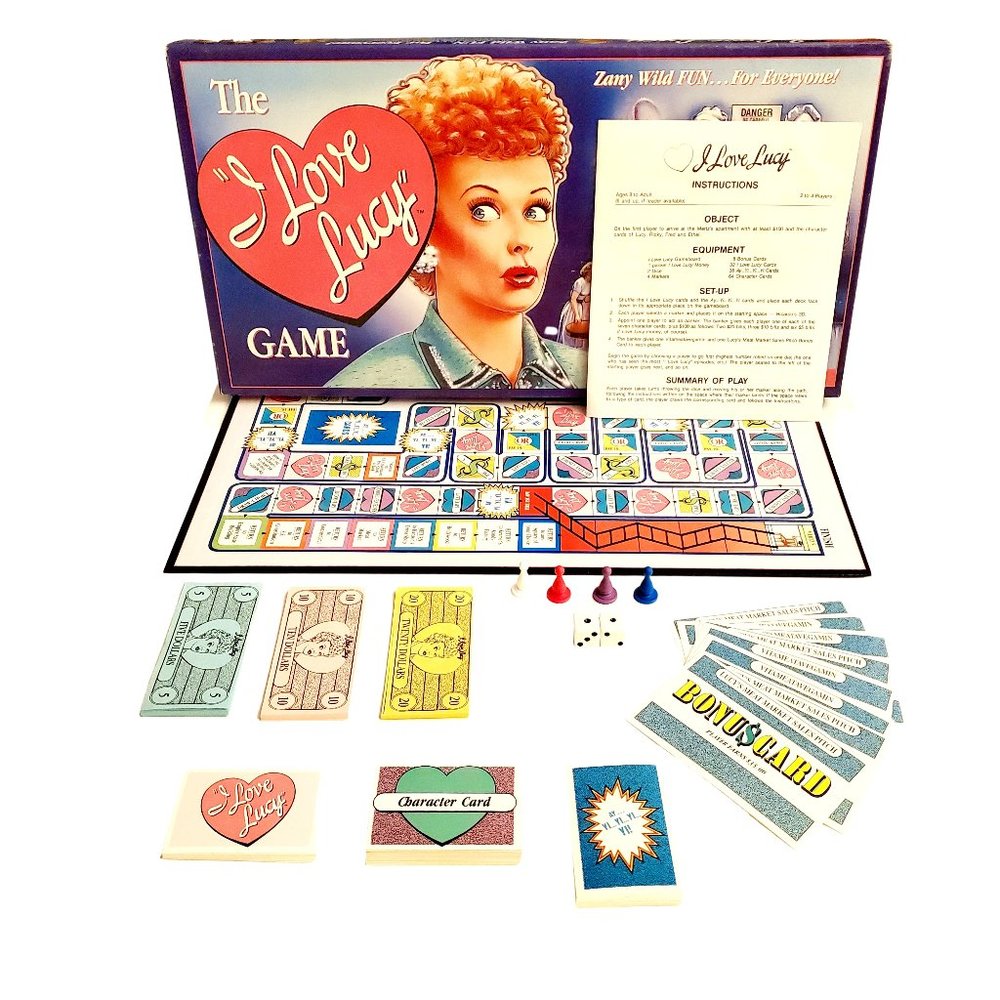 Vintage I Love Lucy Board Game 1997 Toy 90s Lucille Ball